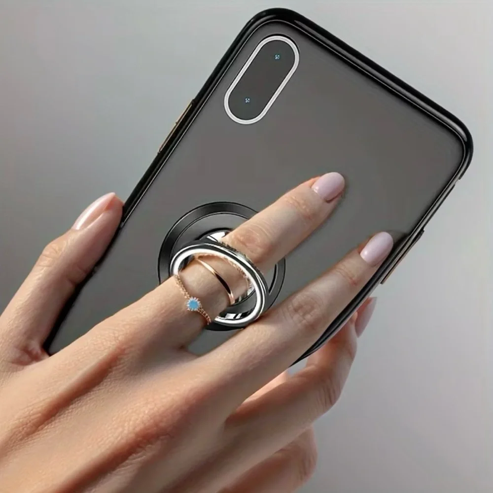 3-Pack Slim Round Metal Phone Ring Holder Grip Stand Rotating Kickstand Setw